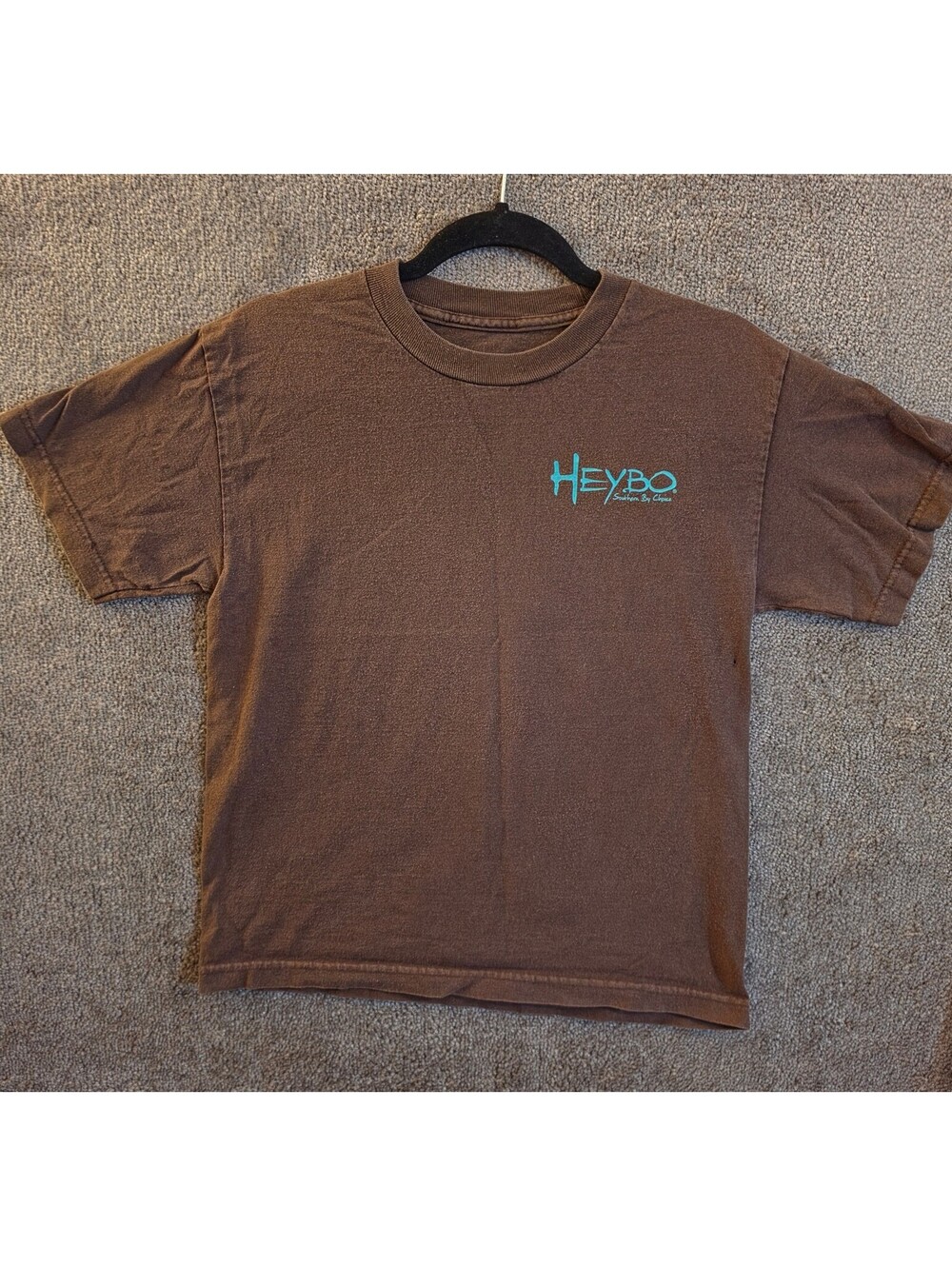 HeyBo Southern Choice Top Youth Size YL Brown Cotton Lightweight Short Sleeve
